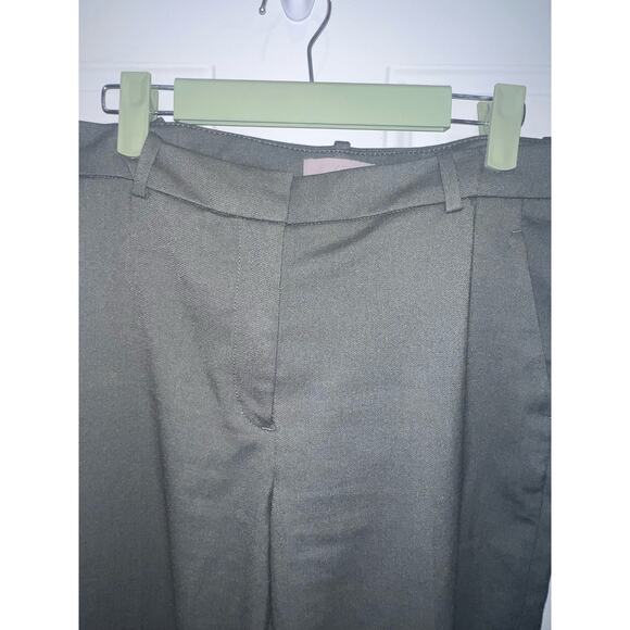 H&M Women’s Flat Front Dress Pants Gray Green Size 6 EUC - Picture 3 of 10